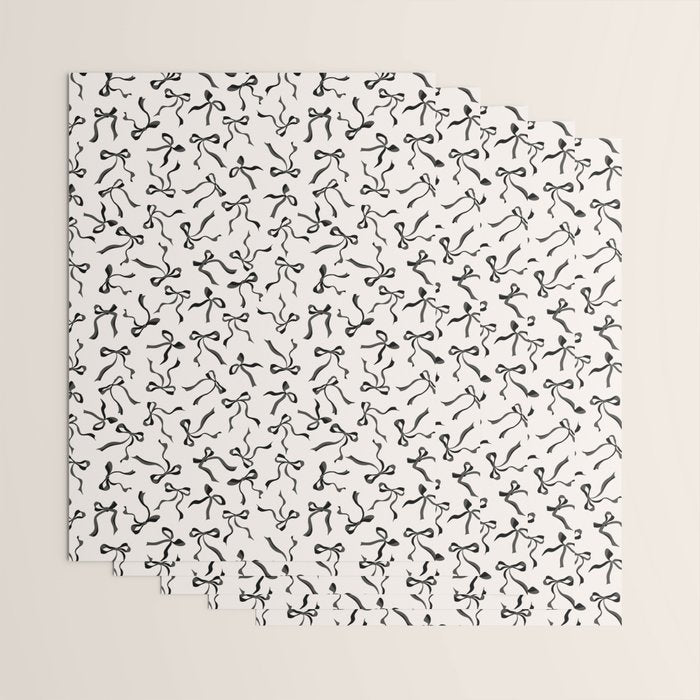 Coquette black Bows Wrapping Paper Gallery Image 3