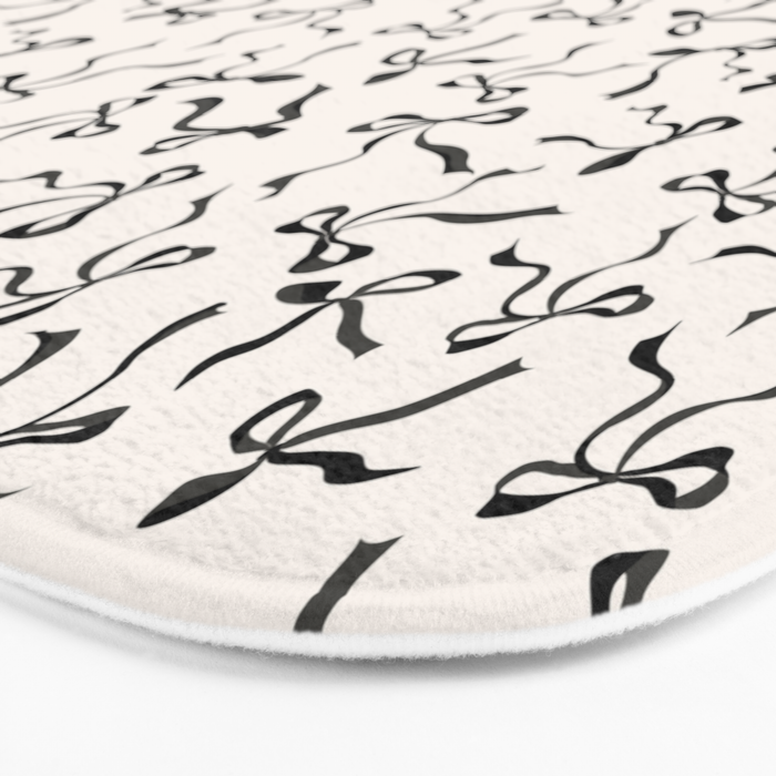 Coquette black Bows Bath Mat Gallery Image 3