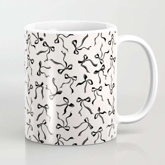Coquette black Bows Coffee Mug Gallery Image 1