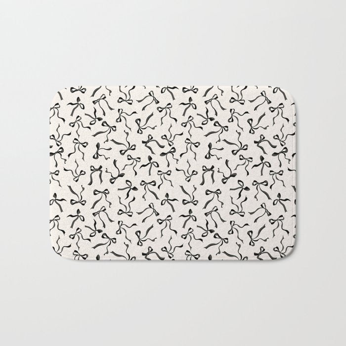 Coquette black Bows Bath Mat Gallery Image 1
