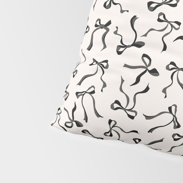 Coquette black Bows Pillow Sham Gallery Image 4