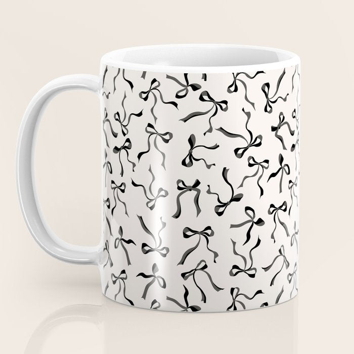 Coquette black Bows Coffee Mug Gallery Image 3