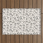 Coquette black Bows Outdoor Rug Gallery Image 1