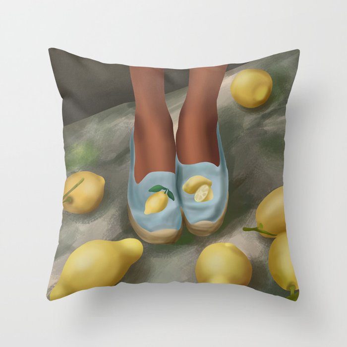 Lemon Steps Throw Pillow Gallery Image 6