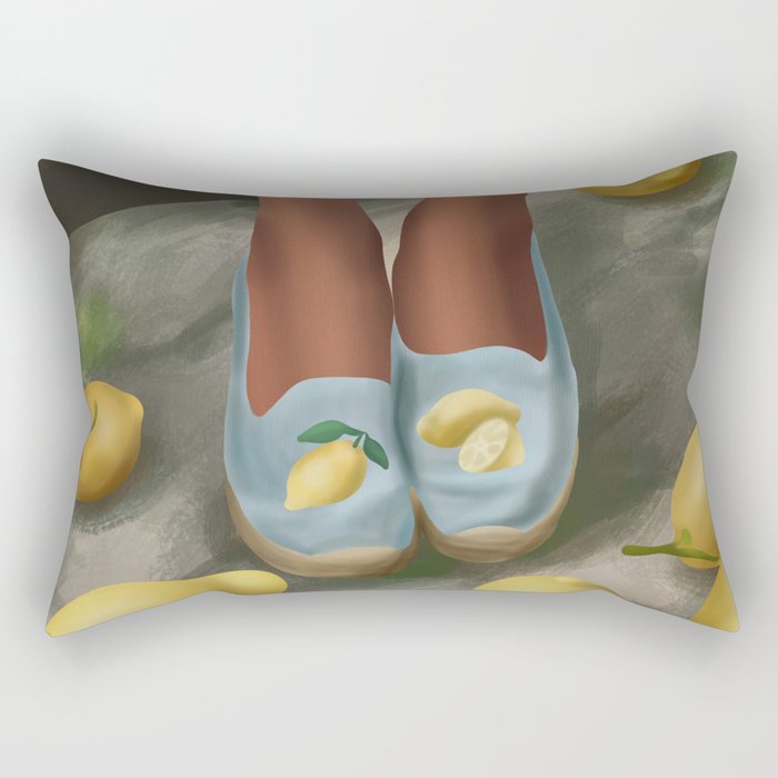 Lemon Steps Rectangular Pillow Gallery Image 2
