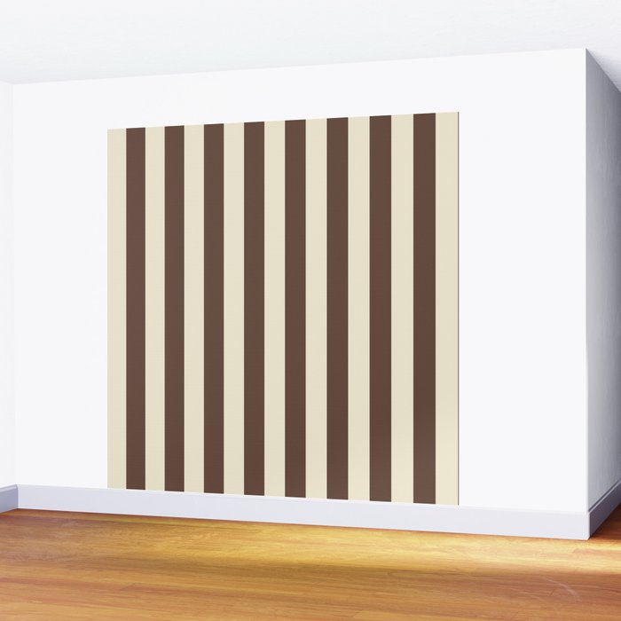 Stripes of Brown and Cream Wall Mural Gallery Image 2