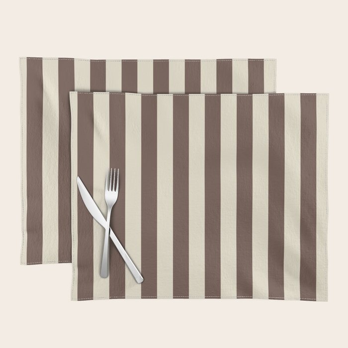 Stripes of Brown and Cream Placemat Gallery Image 1