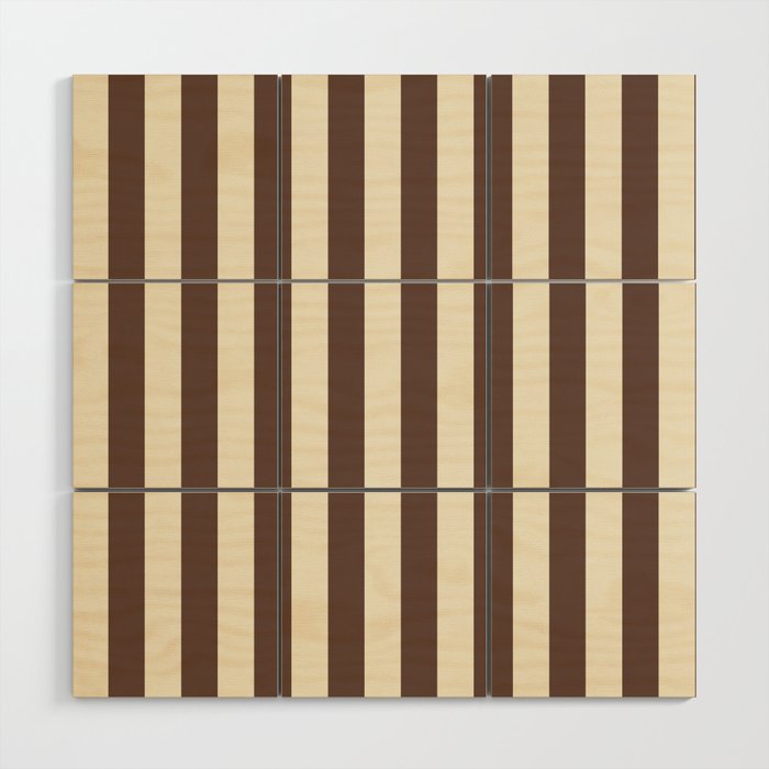 Stripes of Brown and Cream Wood Wall Art Gallery Image 1