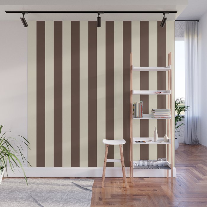 Stripes of Brown and Cream Wall Mural Gallery Image 1
