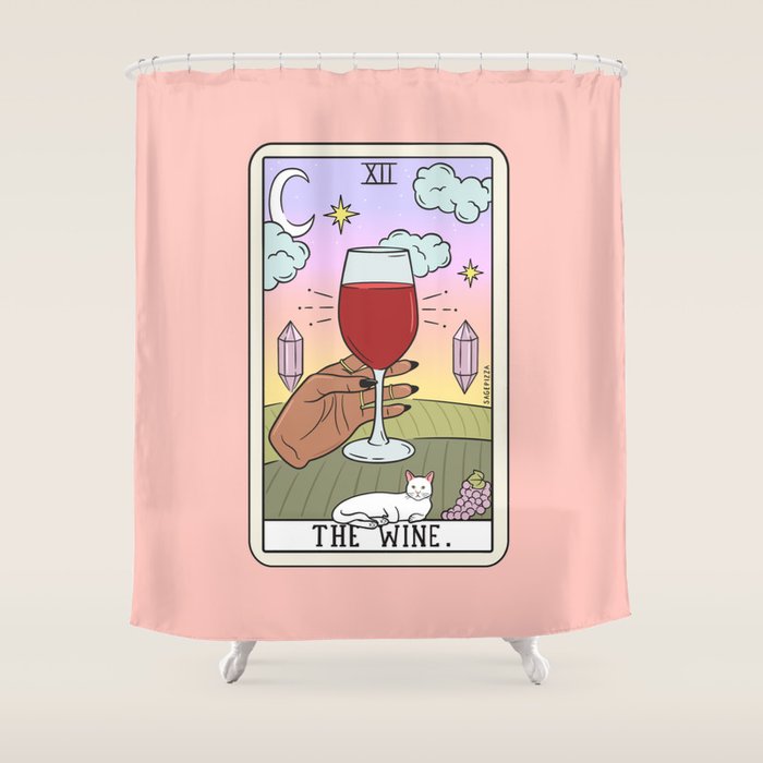 WINE READING (DARK) Shower Curtain Gallery Image 1
