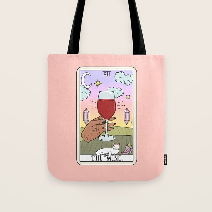 WINE READING (DARK) Tote Bag Gallery Image 1