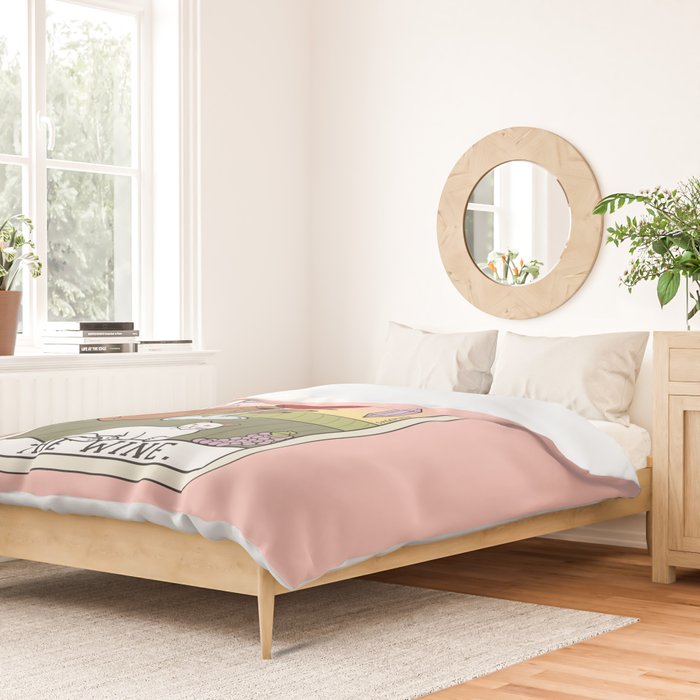 WINE READING (DARK) Duvet Cover Gallery Image 2