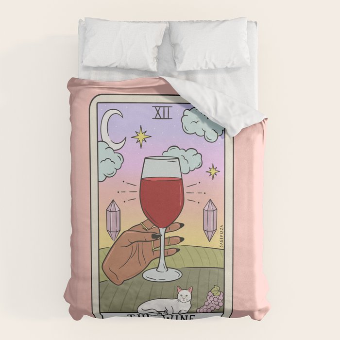 WINE READING (DARK) Duvet Cover Gallery Image 1