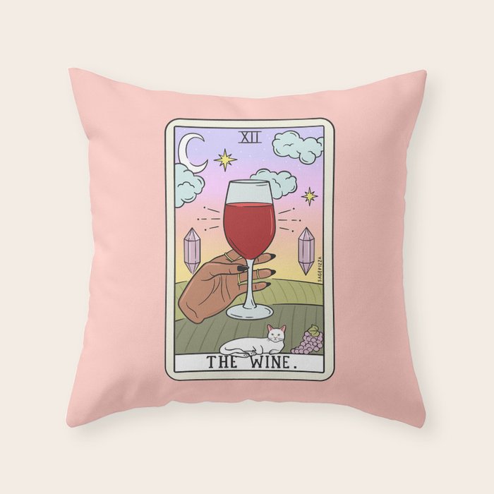 WINE READING (DARK) Throw Pillow Gallery Image 6