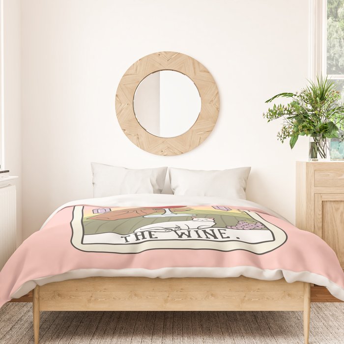 WINE READING (DARK) Duvet Cover Gallery Image 3