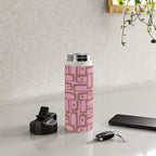 Mid Century Modern Piquet 4 Inspired by PANTONE 17 1230 Color of the Year Mocha Mousse Water Bottle Gallery Image 4