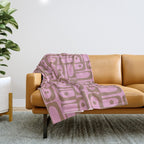 Mid Century Modern Piquet 4 Inspired by PANTONE 17 1230 Color of the Year Mocha Mousse Throw Blanket Gallery Image 1