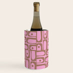 Mid Century Modern Piquet 4 Inspired by PANTONE 17 1230 Color of the Year Mocha Mousse Wine Chiller Gallery Image 1