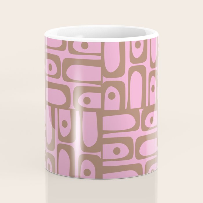 Mid Century Modern Piquet 4 Inspired by PANTONE 17 1230 Color of the Year Mocha Mousse Coffee Mug Gallery Image 4
