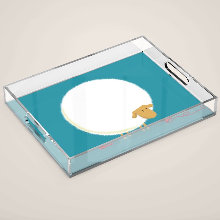 Fluffy Sheep Acrylic Tray Gallery Image 1