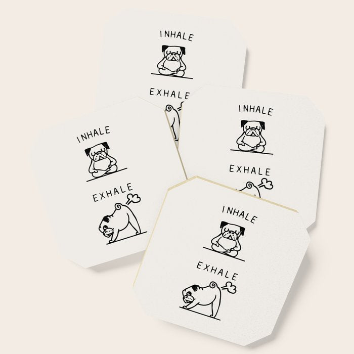 Inhale Exhale Pug Coaster Gallery Image 1
