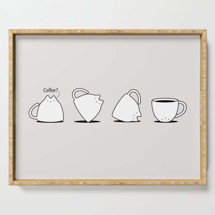 Coffee Cat 3: Coffee? Serving Tray Gallery Image 1
