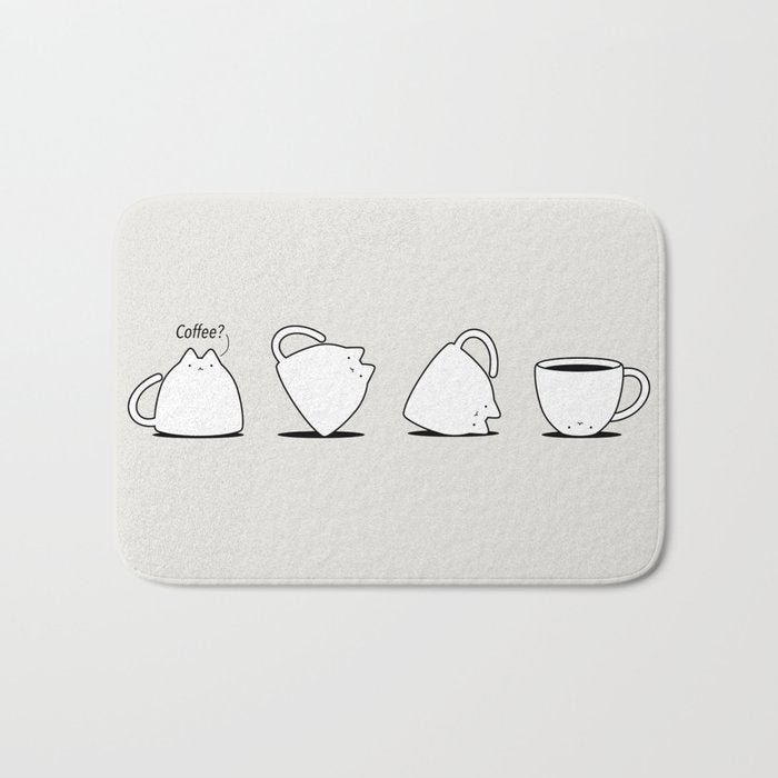 Coffee Cat 3: Coffee? Bath Mat Gallery Image 1