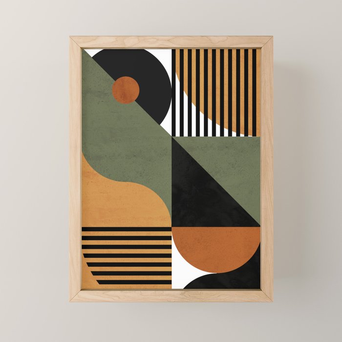 Bau Haus Mid Century 3 Mini Art Print Gallery Image 1