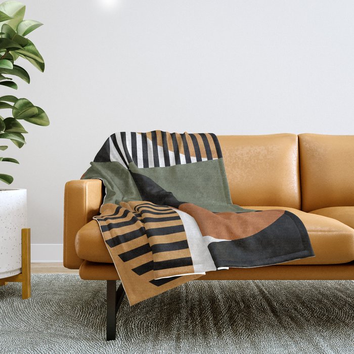 Bau Haus Mid Century 3 Throw Blanket Gallery Image 1