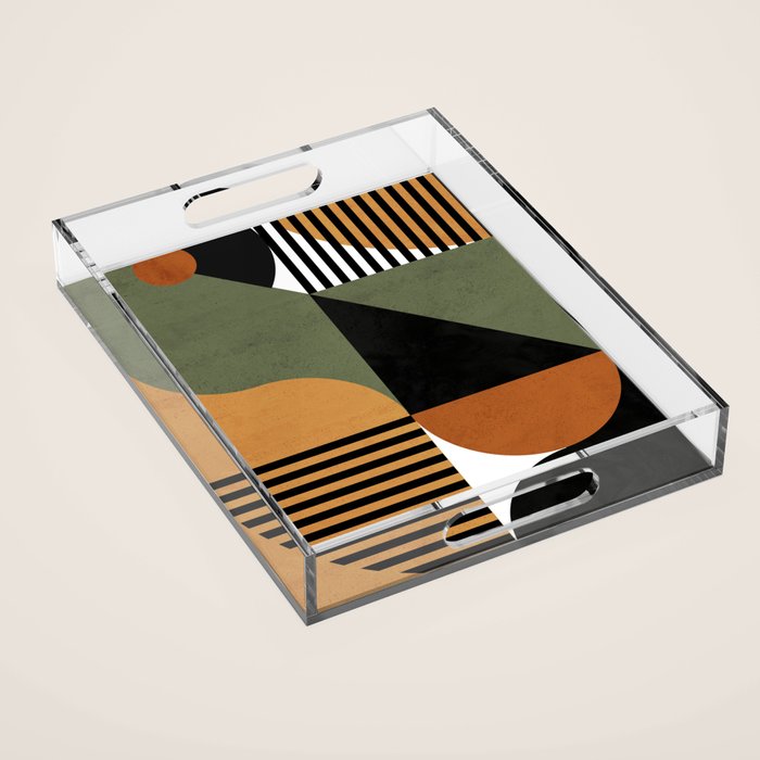 Bau Haus Mid Century 3 Acrylic Tray Gallery Image 1