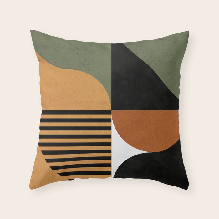 Bau Haus Mid Century 3 Throw Pillow Gallery Image 6