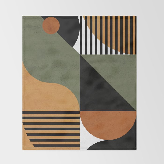 Bau Haus Mid Century 3 Throw Blanket Gallery Image 2
