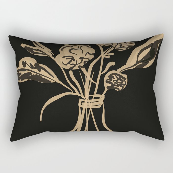 Minimalist Flowers In A Vase 5 Rectangular Pillow Gallery Image 2