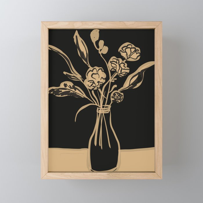 Minimalist Flowers In A Vase 5 Mini Art Print Gallery Image 1