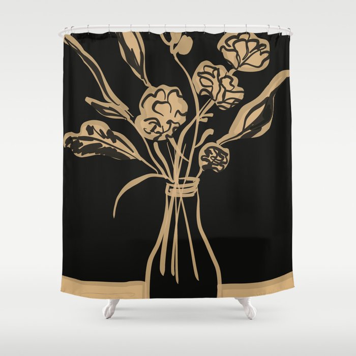 Minimalist Flowers In A Vase 5 Shower Curtain Gallery Image 1