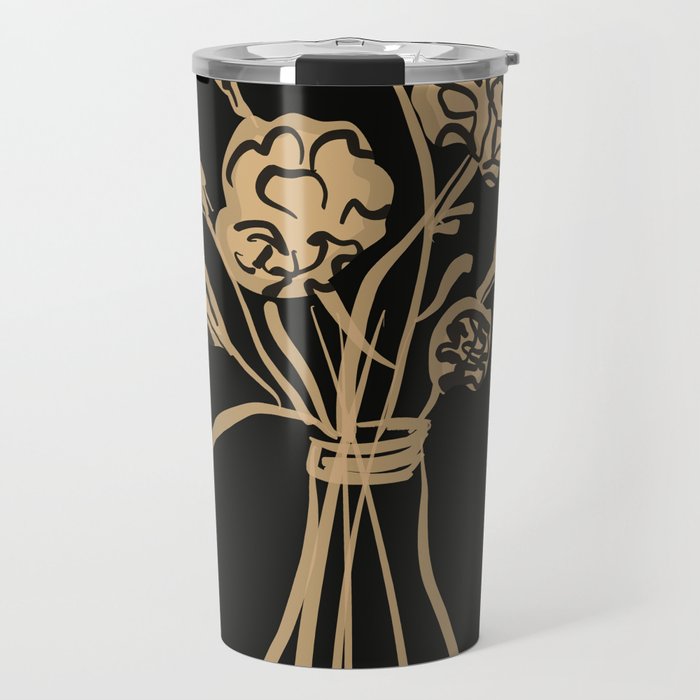 Minimalist Flowers In A Vase 5 Travel Mug Gallery Image 1
