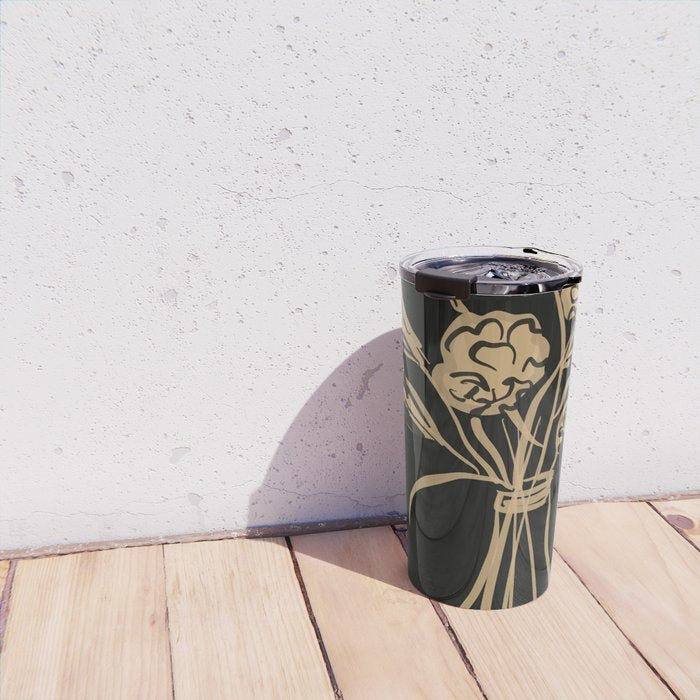 Minimalist Flowers In A Vase 5 Travel Mug Gallery Image 4