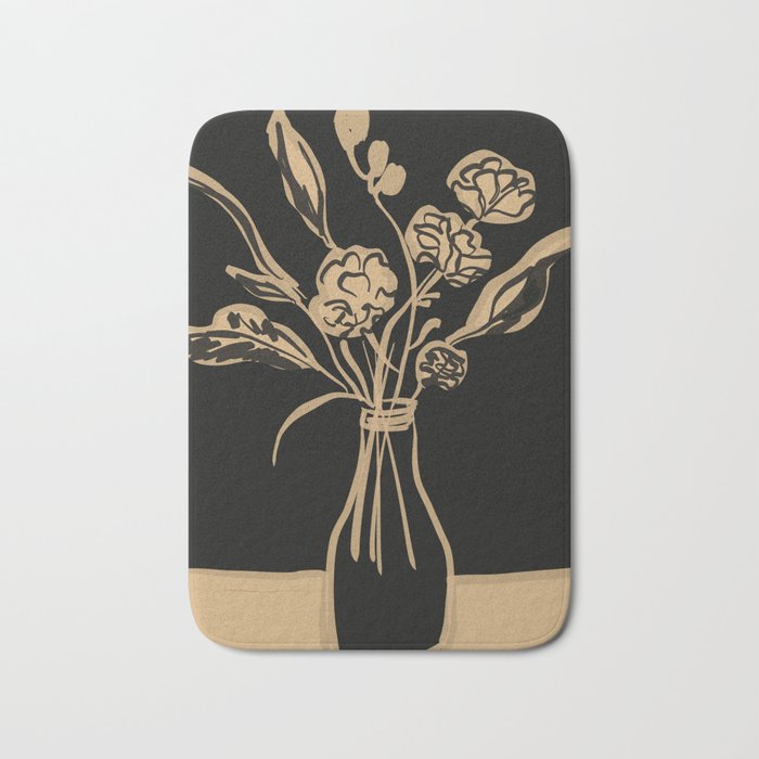 Minimalist Flowers In A Vase 5 Bath Mat Gallery Image 1