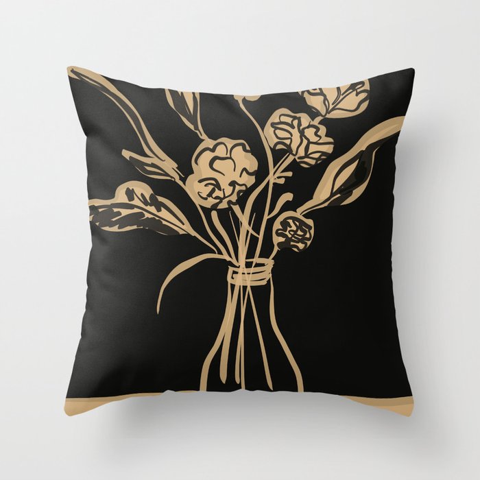 Minimalist Flowers In A Vase 5 Throw Pillow Gallery Image 6