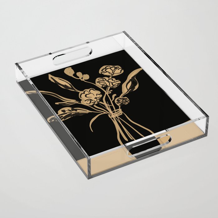 Minimalist Flowers In A Vase 5 Acrylic Tray Gallery Image 1