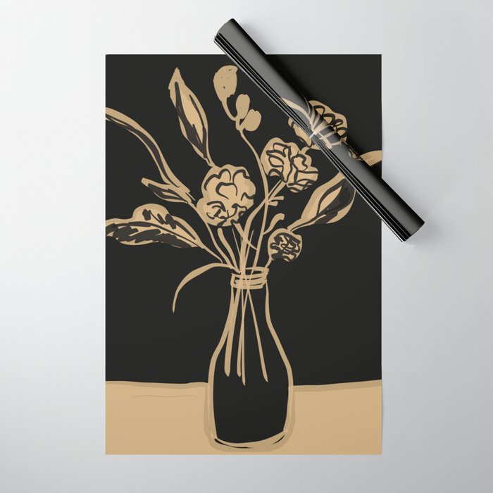 Minimalist Flowers In A Vase 5 Wrapping Paper Gallery Image 1