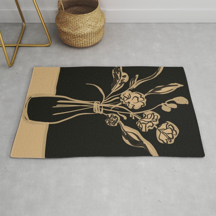 Minimalist Flowers In A Vase 5 Rug Gallery Image 1
