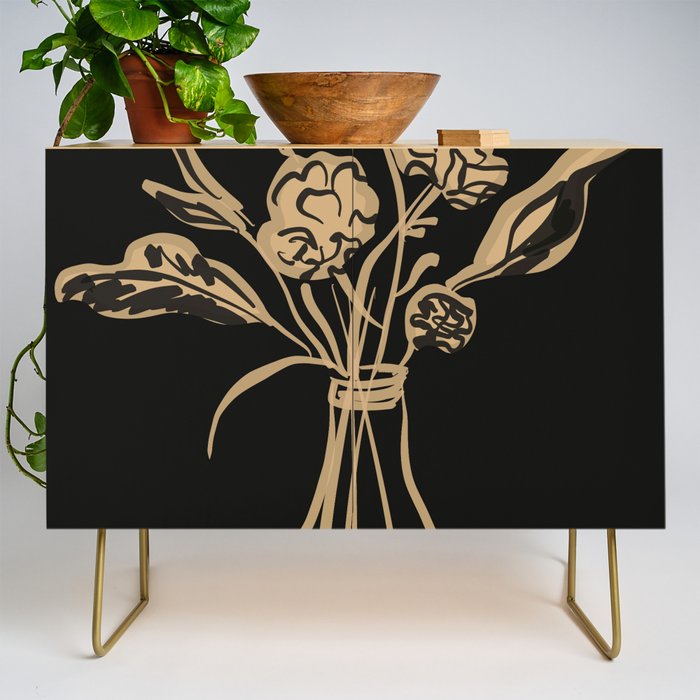 Minimalist Flowers In A Vase 5 Credenza Gallery Image 1