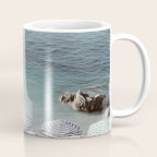 Seaside Patterns - Pastel Umbrella Coastal Print Coffee Mug Gallery Image 1