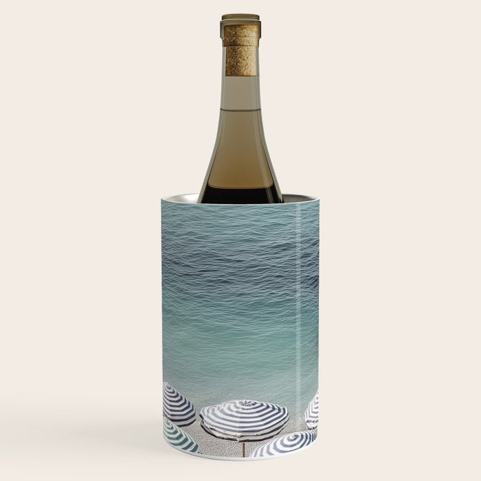 Seaside Patterns - Pastel Umbrella Coastal Print Wine Chiller Gallery Image 1