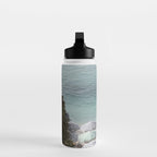 Seaside Patterns - Pastel Umbrella Coastal Print Water Bottle Gallery Image 3