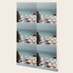 Seaside Patterns - Pastel Umbrella Coastal Print Wallpaper Gallery Image 2