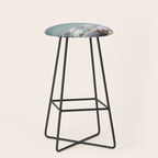 Seaside Patterns - Pastel Umbrella Coastal Print Stool Gallery Image 1