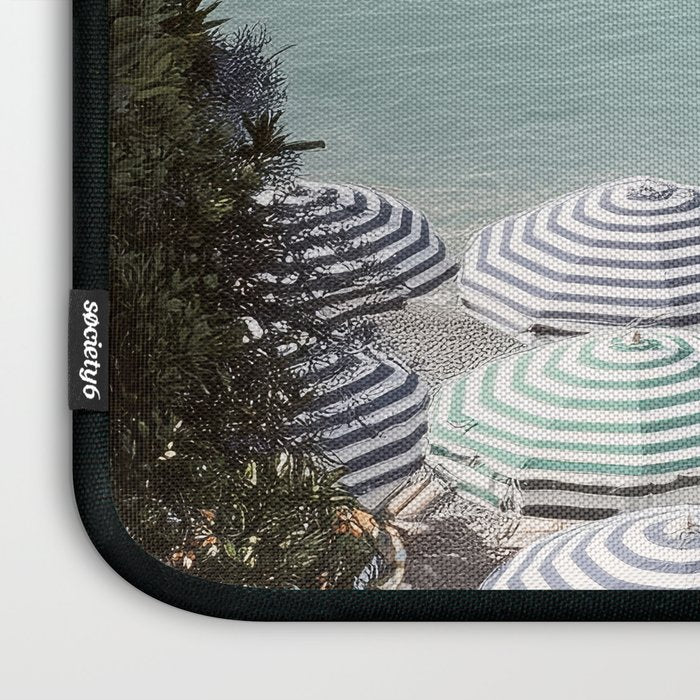 Seaside Patterns - Pastel Umbrella Coastal Print Laptop Sleeve Gallery Image 3
