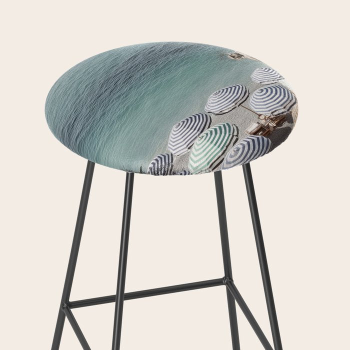 Seaside Patterns - Pastel Umbrella Coastal Print Stool Gallery Image 2